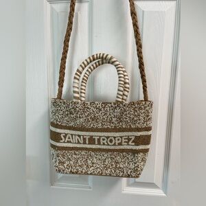 DE SIENA Saint Tropez, completely Beaded Bag Retail $458